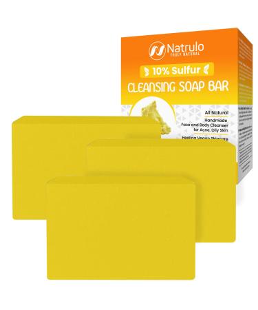 10% Sulfur Soap Cleansing Bar for Face & Body   All Natural Sulfur Facial Cleanser for Acne  Oily Skin   Skincare Blend of Lemongrass  Tea Tree Essential Oil  Vitamin E  Coconut Milk   Sulfur Soap Bar Made in USA (4 Ounc... - Buy Online on GoSupps.com