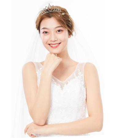 FRCOLOR Coloured Rhinestone Crown Hair Accessories Wedding Decorations For Ceremony Cake Topper Girls Rhinestone Princess Hair Crystal Royal Bridal Crown Comb Bridal Tiara Comb Fashion White 9X3.7CM - Buy Online on GoSupps.com