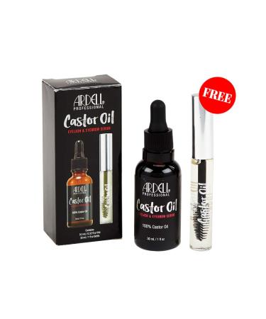 Ardell 100% Pure Castor Oil Eyelash Growth & Brow Serum Kit | Hexane-Free | 1 Oz. Bottle + FREE 0.33 Oz. Travel Size - Buy Online on GoSupps.com