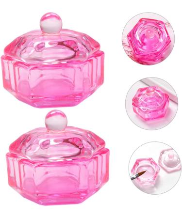 FRCOLOR 10 Pcs Drill Bits for Nails Monomer Dish with Lid Acrylic Nail Tools Acrylic Powder Holder Liquid Monomer Dish for Acrylic Nails Acrylic Liquid Holder Glass Vegetable Bowl Pink 4.3x4.3cmx5pcs Pinkx5pcs - Buy Online on GoSupps.com