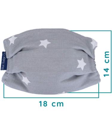 Blue Badge Co 5 Pack Small Cotton Face Masks - Double Layer Grey Stars with Filter Pouch | Buy Internationally - Buy Online on GoSupps.com