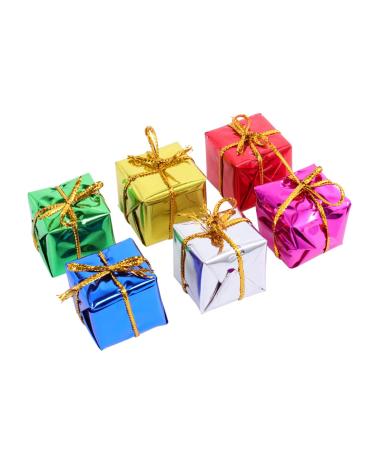 60pcs Box Mini Boxes Christmas Decorations Christmas Decoration Gifts Christmas Tree Baubles Tree Gift Boxes Ornaments Christmas Ornaments Top Hat Gingerbread Small