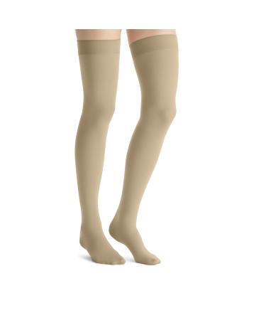 JOBST BSN Medical 115652 JOBST Compression Hose Thigh High 15-20 mmHg Closed Toe Petite Small Natural Natural Small Petite