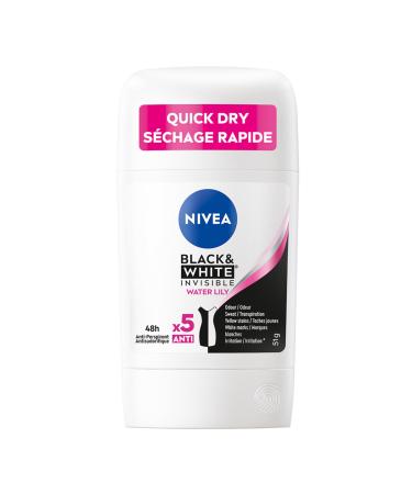 NIVEA Black & White Invisible 48H Protection Water Lily Anti-Perspirant Stick 51g