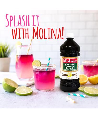 Molina Mexican Vanilla Blend 1 L / 33.3 oz (1 Bottle 1L Total) | Pure Vanilla Extract & Artificial Vanilla Blend | Authentic Mexican Flavouring | Kosher | Quality Imported Baking & Extracts - Buy Online on GoSupps.com