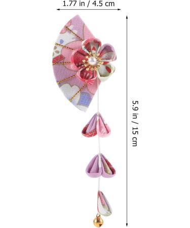 Gadpiparty 1 Pair Hair Jewelry Hair Clips for Girls Japanese Style Barrette Flower Tassel Hairpin Fan Barrettes Hair Accessories for Girls Hair Clips for Thick Hair Bride Decorate Metal Cloth - Buy Online on GoSupps.com