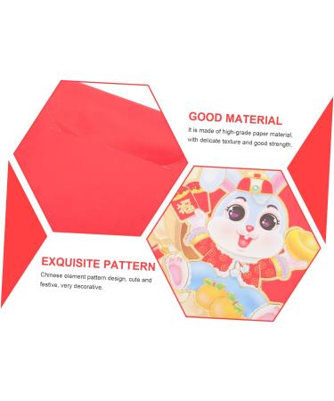 ABOOFAN 270 Pcs Zodiac Rabbit Envelope Chinese Red Envelopes Ceremony Red Packet Chinese New Year Red Envelopes Chinese Style Red Envelope New Year Hong Bao Bunny Purse Paper Money Festive Assorted Colorx5pcs 11.5x8cmx5pcs - Buy Online on GoSupps.com