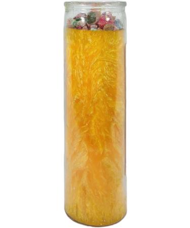 Open Door to Success - Yellow Palm Wax Spiritual Intention Spell Candle | Vela CASA ESOTERICA PERFUMADA - (ABRE PUERTAS DEL EXITO) | International Shipping Available - Buy Online on GoSupps.com