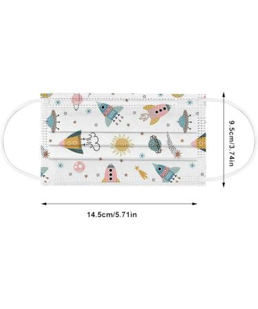 Buy SDFRK 50 Pack Colorful 3-Layer Disposable Children s Masks - Mouth & Nose Protection - Fun Bunting Print - Buy Online on GoSupps.com