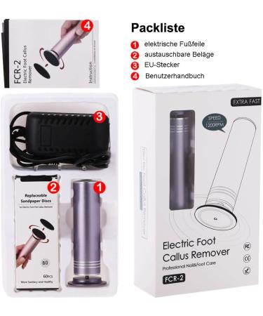 Adjustable Speed Electric Corneal Remover - Professional Pedicure Tool with 60 Replacement Grinding Pillows for Dead Skin & Cracked Feet - Buy Online on GoSupps.com