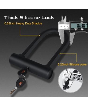 DINOKA Bike U Lock - 16mm Heavy Duty Security Cable Lock | 4ft Flex Cable, Mounting Bracket | Road, Mountain, Electric, Folding Bike | White - Small - Buy Online on GoSupps.com