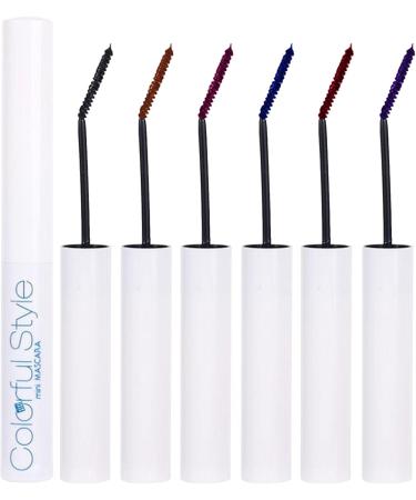 Mascara Volume and Length Waterproof Colored Mascara No Clump Mascara Lashes with Soft Brush Natural Eye Makeup for Dating Shopping Traveling Sillervan - Buy Online on GoSupps.com