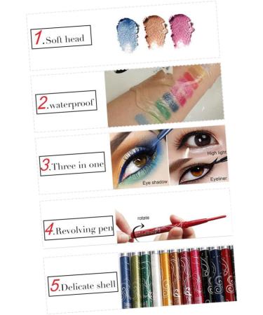 SOESFOUFU 12 Pcs Eyeshadow Pen Eyeliner Women Cosmetic Pen Waterproof Eye Shadow Pen - Buy Online on GoSupps.com