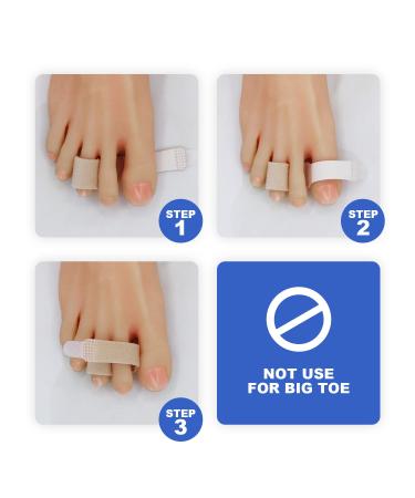 Winiyou Fabric Toe Wraps - 8 Pack Toe Splints for Broken, Hammer, Crooked, Curled Toe - Toe Separators Bandages for Straightening Small & Bent Toes - Men & Women - Buy Online on GoSupps.com