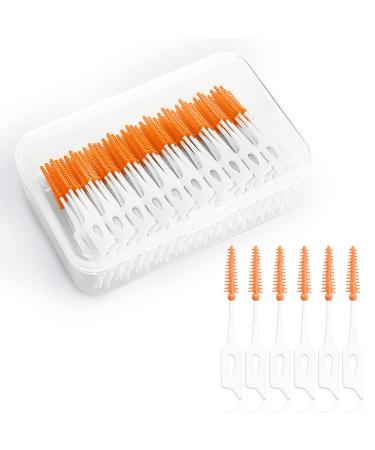 Dual-Use Interdental Brushes Silicone Tooth Floss Picks Dental Picks Interdental Brush Toothpick Dental Brushes Teeth Brush Picks for Braces Oral Cleaning (240)
