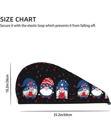 Three Gnome Independence Day Microfiber Hair Towel | Soft Absorbent Coral Velvet Wrap for Long Curly Hair - Buy Online on GoSupps.com