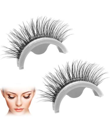 Kiss Lashes no Glue Needed Reusable Self Adhesive Eyelashes 3D Makeup Eyelash for Women Girl Eye Makeup Tool 1Pair No. 3 Slim Long 3# NO.3 - Buy Online on GoSupps.com