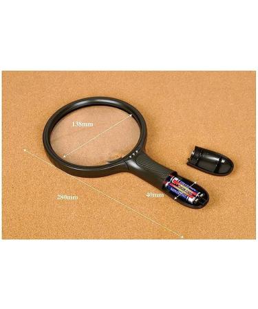 Magnifying Glass with Light 1.8X 5X Magnification Lightweight Handheld Magnifying Glass for Reading Hobbies Magnifier/Black Comfortable Anniversary - Buy Online on GoSupps.com