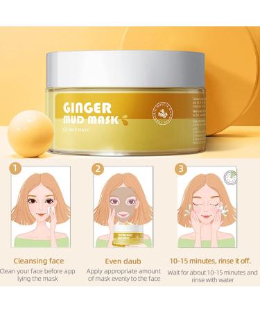 Turmeric Vitamin C Clay Mask & Brush - Clay Face Mask with Aloe - Vegan Mask - Helps Improve Appearance of Dark Spots Blemishes & Scarring (Turmeric Mask-100g) - Buy Online on GoSupps.com