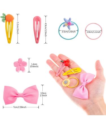 154pcs Girls Hair Accessories Set - Clips, Ties, Barrettes, Bows for Baby & Little Girls - Set 1 - Buy Online on GoSupps.com