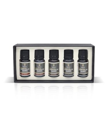 Spot Color Henna Hair Dye Kit - Professional Tinting Palette for Grey Hair Cover & Root Touch Up - 3g Mini-Collection - 5 Count Pack - Buy Online on GoSupps.com