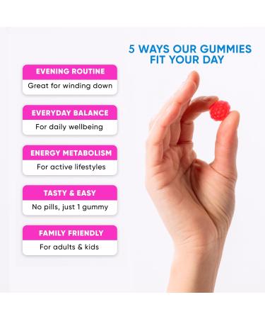 Magnesium Glycinate Gummies 400mg High Absorption Magnesium Supplement for Women Men and Kids Muscle Support and Relaxation Sugar Free Vegan 60 Days Supply Raspberry - Buy Online on GoSupps.com