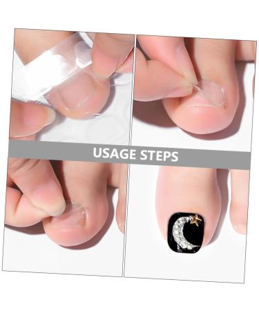 POPETPOP 20 Sheets Double Sided Adhesive Nail Stickers Fake Nails False Nails Adhesive Manicure Stickers Transparent Adhesive Waterproof Stickers Tabs Nail Adhesive Sticker Nails Detachable - Buy Online on GoSupps.com