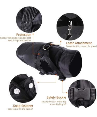 EASTLION XL Red Winter Dog Coat - Warm Waterproof Jacket for Puppies | D-Ring Vest Apparel - Buy Online on GoSupps.com