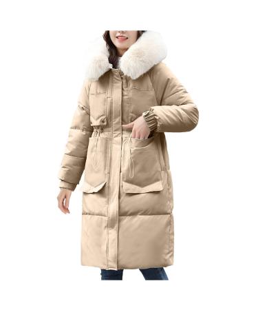Genetic women parka light spring and summer jacket with hood women's outdoor coat winter jacket women women women coat long beige winter parka women khaki m