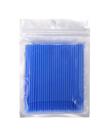 Micro Applicators Brushes 200pcs Fadvan Micro Brushes Disposable Applicator Eyelash Brushes Swabs for Eyelashes Extensions Pink Purple Yellow Blue Mascara Make Up Eyelash Brush (Blue) 200 Blue