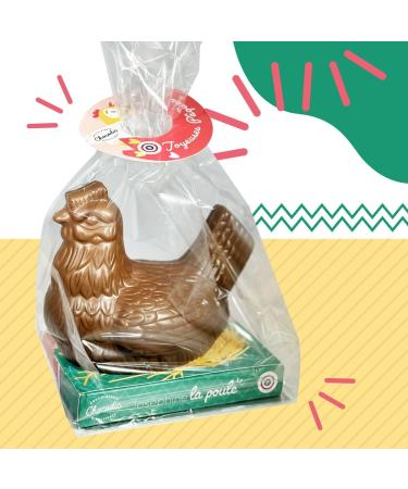 Chocolate molding EASTER LA POULE JOSEFINE milk chocolate hazelnut pieces 170g - Easter chocolate - 100% artisanal and French manufacturing - chocolate rabbit hen bell chick egg - Buy Online on GoSupps.com