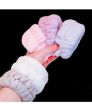 Wrist Bands Solid Colour Water Absorbent Sweat Wrist Bands Pack Of 6 For Women 2purplebows+4purplewristguards - Buy Online on GoSupps.com