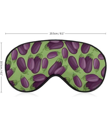 Fresh Ripe Eggplant Sleep Mask - Adjustable Strap, Blocks Light for Night Travel - Men Women - Buy Online on GoSupps.com