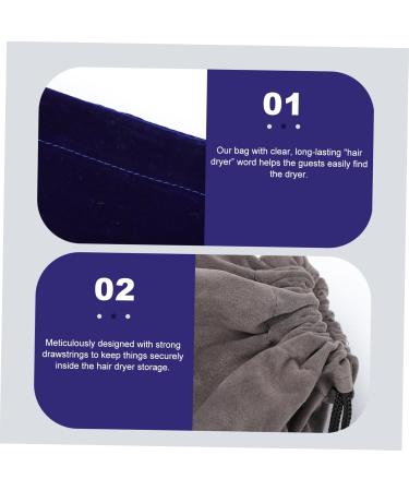 Healeved 4 Pcs Storage Bag Multifunctional Bag Travel Jewelry Bag Hair Dryer Organizer Bag Flocking Cloth - Buy Online on GoSupps.com