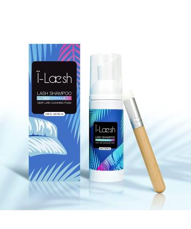 Lash Shampoo for Eyelash Extensions - i-Laesh 1.69fl.oz/50ml - Gentle Formula Cleanser, Paraben & Sulfate Free - Professional Grade Mascara Remover - Buy Online on GoSupps.com