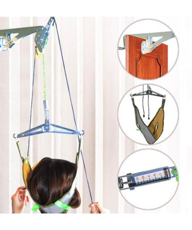 Cervical Traction Device for Home - Door Hanging Neck Stretcher & Physiotherapy Set for Pain Relief - Buy Online on GoSupps.com