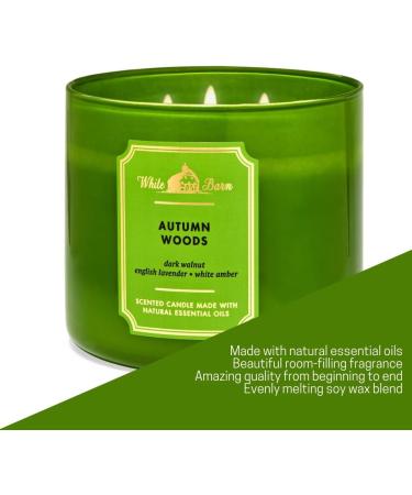 Bath & Body Works 3-Wick Candle with Essential Oils - Autumn Woods | 14.5 oz - Shop Internationally - Buy Online on GoSupps.com
