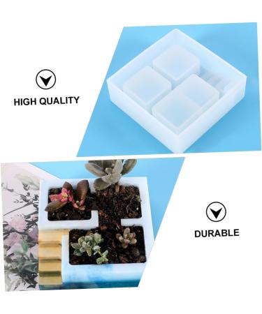 Operitacx 3pcs Box Pot Mold Silicone Molds Gypsum Resin Pot Pot Making Mold Epoxy Resin Crystal Whitex3pcs 10.6X10.6X3.3CMx3pcs - Buy Online on GoSupps.com