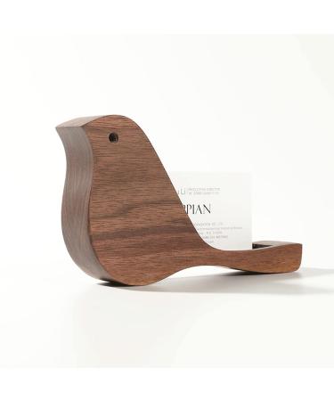 Business Card Holder Small Bird Card Wooden Business Card Case Creative Exhibition Male and Female Front Desk Horizontal Storage Rack Business Card Display Stand (Color : 1)
