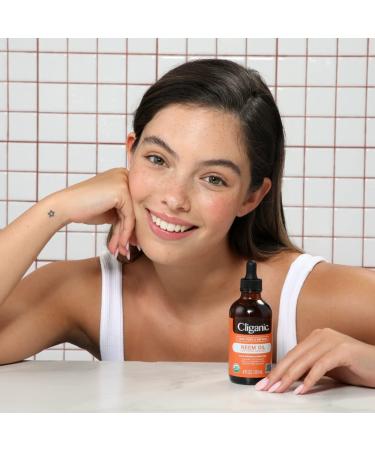 Cliganic Organic Neem Oil (4oz) - 100% Pure Cold Pressed Non-GMO for Face Skin & Plants - Buy Online on GoSupps.com