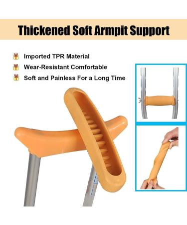Crutches for Adults with Damping Spring Crutches with Soft Ergonomic Handle Grips Forearm Crutches Walking Crutches Post Injury Or Surgery Support for Elderly Handicapped Disabled Adults It's so kind - Buy Online on GoSupps.com