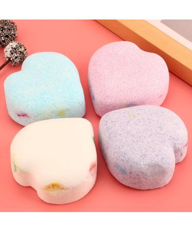 4PC Heart Shape Bath Bomb Set - Aromatherapy Body Cleanser & Moisturizer Gift for Women Girls & Kids - Buy Online on GoSupps.com