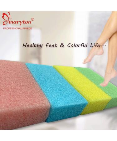 Pumice Sponge for Feet - Ultimate Pedicure Stone Callus Remover & Foot Scrubber - 4 Pack Assorted Colors - Buy Online on GoSupps.com