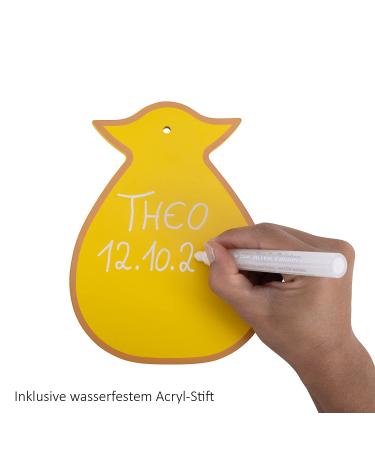 Theolino Storch Birth - Premium 150 cm Wooden Stork - Double-Sided Print - Unique Baby Gift for Birth - Perfect for Boys & Girls - Buy Online on GoSupps.com