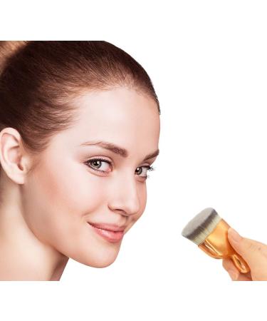 Flat Top Kabuki Foundation Brush - Perfect for Blending Liquid & Cream Makeup | Flawless Finish & Buffing - Gold Finish | International Shipping Available - Buy Online on GoSupps.com