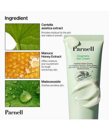 Parnell Cicamanu Gel Cream Manuka Honey & Cica Moisturizer for Sensitive Skin. Hyaluronic Acid Soothing Face Cream (2.53 Fl Oz / 75ml) - Buy Online on GoSupps.com
