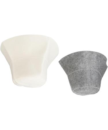 ANGGREK Sauna Bath Hat - Water Absorbent Felt Hat for Men & Women | Comfortable Head Protection in White & Gray - Buy Online on GoSupps.com