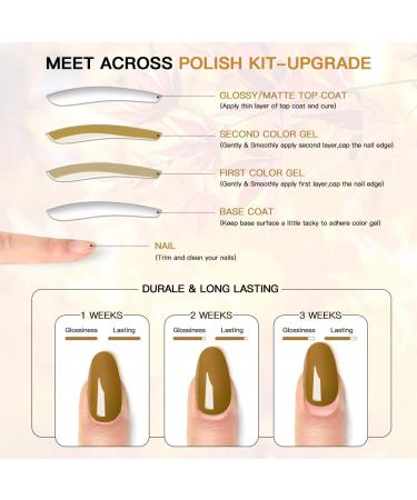 Nude Brown Fall Winter Gel Nail Polish Set - 12 Colors | Soak Off UV/LED Gel Kit for Salon-Quality Manicures | Perfect Gifts for Women - 8ml-0.28FL.OZ - Buy Online on GoSupps.com