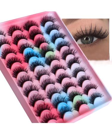 BSLVWG faux cils dramatiquement moelleux 6d vison Mascara rayures russes Mascara rayures d Curl naturel moelleux Mascara faux cils 20 paires de faux cils pais (4 mod les)