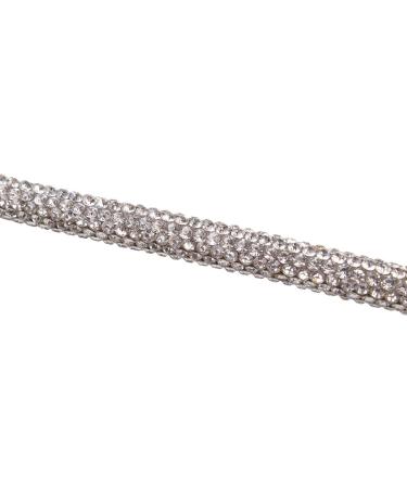 ARBO-INOX Full Black/Silver Horse Browband with Leather and Rhinestones - Premium Equestrian Gear - Buy Online on GoSupps.com